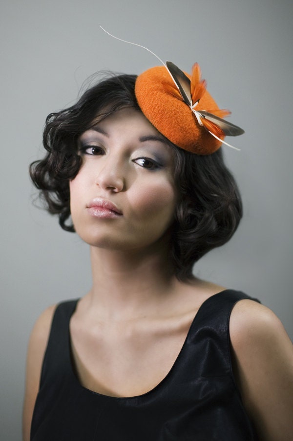Love Birds Tweed Cocktail Hat