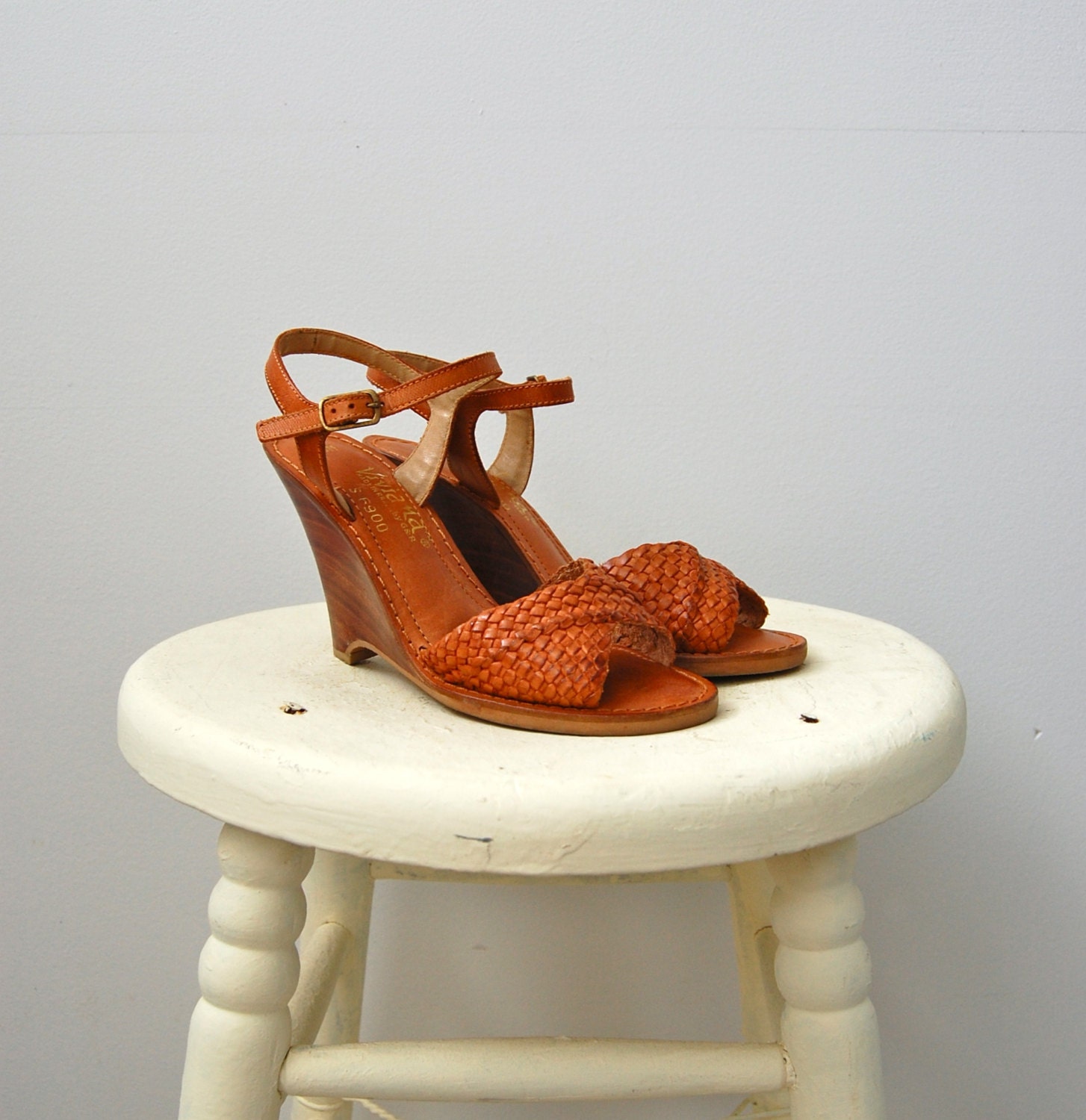 Vintage 1960s Shoes - 60s Leather Wedges - The Sam