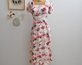 Vintage 1940s Dress - 40s Rayon Dress - The Lulu