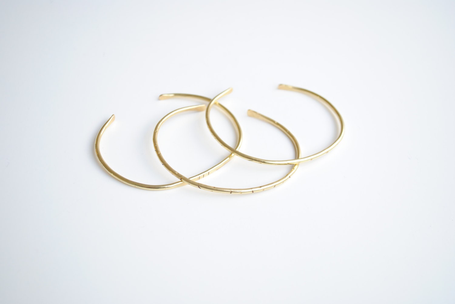 Hammered Brass Cuffs 1C12