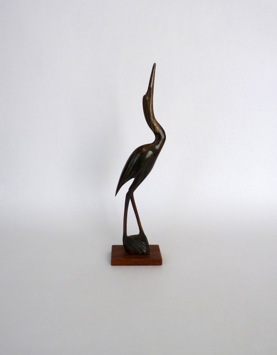 crane bird figurine