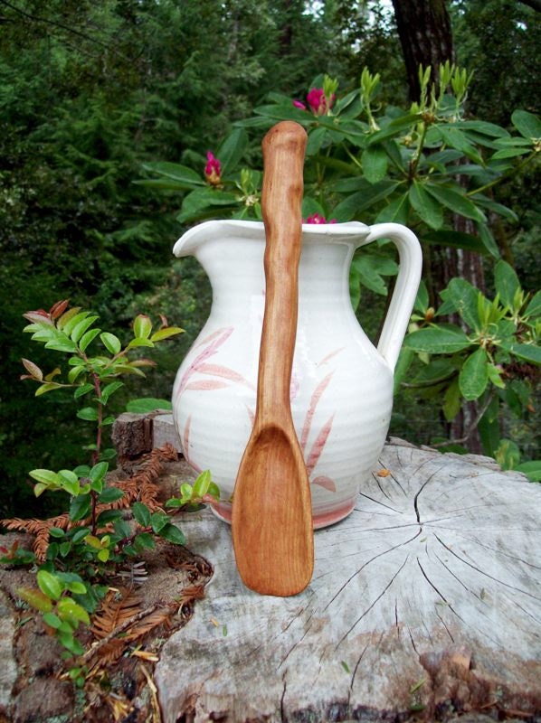 hand carved tanoak wood spoon hand crafted handmade