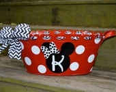 Personalized Minnie Mouse metal tub-assorted colors available