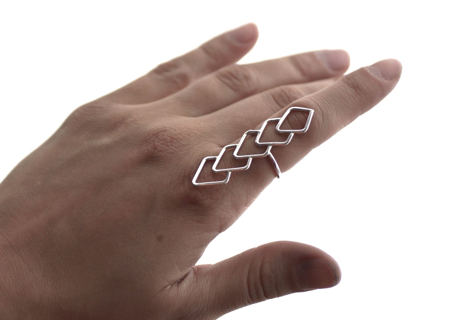 Geometric Statement Ring - Sterling Silver