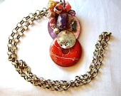 Seascape Necklace for Women, 20.5" Diameter, Latch & Pendant 3 5/8", Gift for Her, Handmade Jewelry on Etsy, Etsy Unique, Etsy OOAK,
