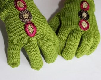 Knit arm warmers - gloves for toddler girl