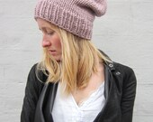 The Slouch Beanie in Smoke Rose