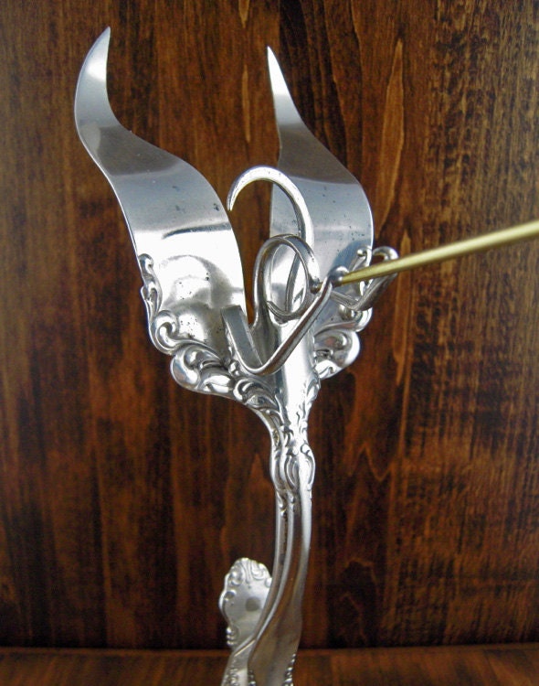 Fork Angel Sculpture, Eco-Friendly Recycled Silverware Art - Leonora