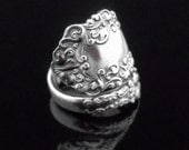 Antique Silver Spoon Ring - Berkshire - Recycled Eco-Friendly Silverware Jewelry