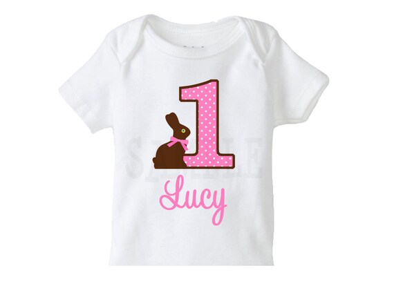 Easter Bunny Birthday Tshirt or Onesie , 1st Birthday Easter Tshirt or Onesie Boys or Girls Il_570xn