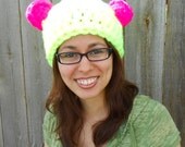 Neon Panda Hat - Made to Order