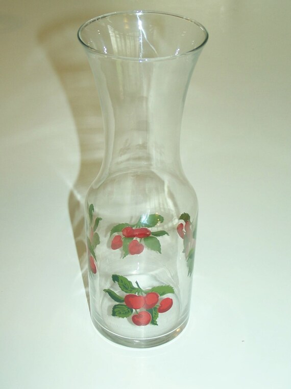 Vintage Libby Glass Cherry Juice Carafe by on Etsy