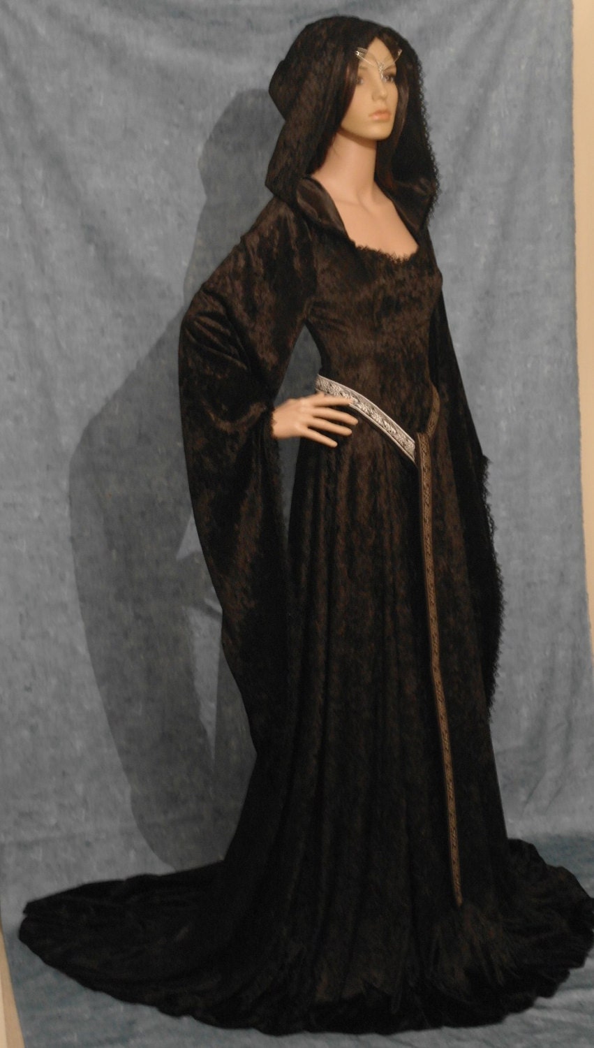 medieval renaissance ELVEN FAIRY dress the hobbit gothic vampire custom made