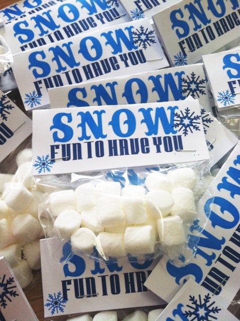 Winter Wonderland PRINTABLE Party Birthday Favor Tags by Love The Day Il_570xn