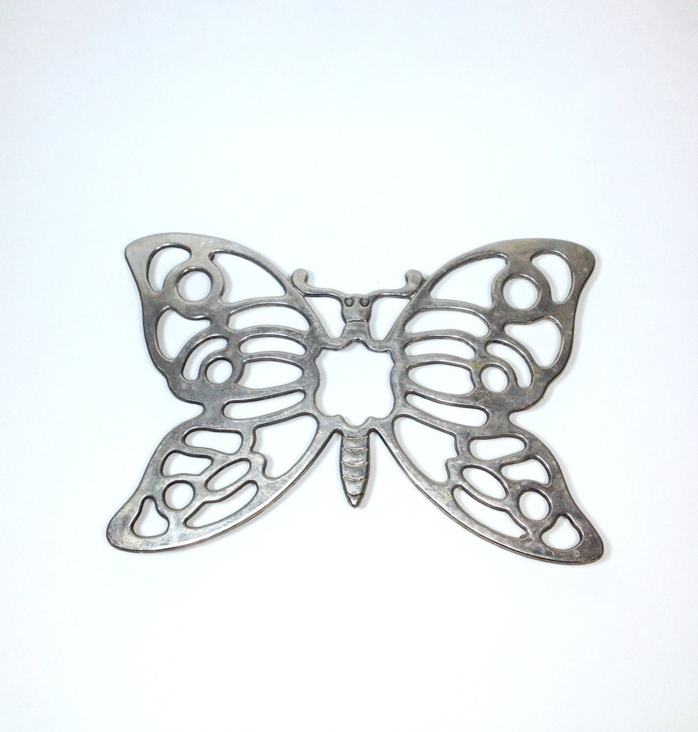 Butterfly Trivet Made In Italy Leonard Silverplate Silver Decorative Trivet