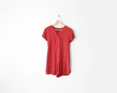 Vintage 90s Red & White Polka Dot Romper - s