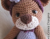 Darling Bear Crochet Pattern by Teri Crews Wool and Whims Instant PDF Download