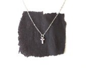 Tiny Silver Cross Necklace Minimalist Modern Pendant