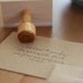Custom Calligraphy Stamp Return Address Wood Handle Rubber Stamp Scripted Font with Heart Calligraphy Style