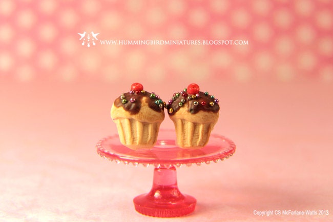 Birthday Cupcake - Post Earrings