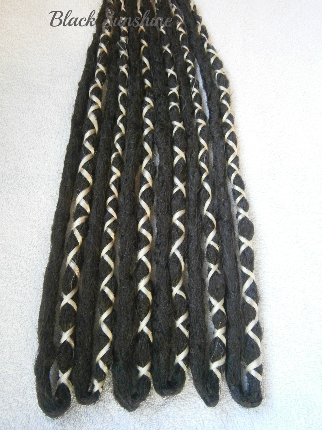 6 DE Brown Crochet Dreads with Blonde Wraps -Long - Ready to be shipped