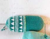 Pillow Crochet Marrakech  -  Green Triangle