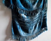 Handwoven Cotton Natural Indigo Dyed Oversized Scarf - Ombre