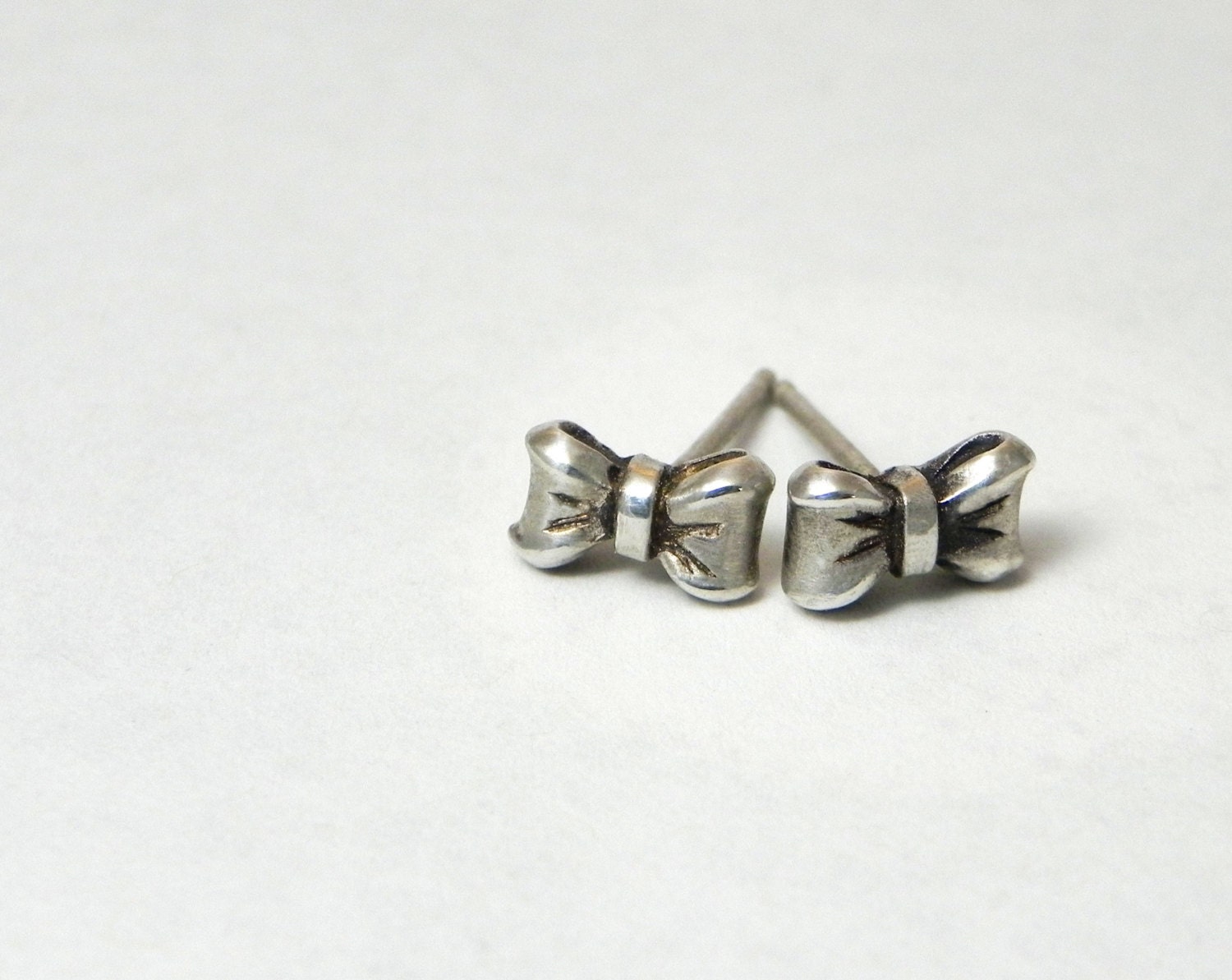 Tiny Bow Tie Stud Earrings