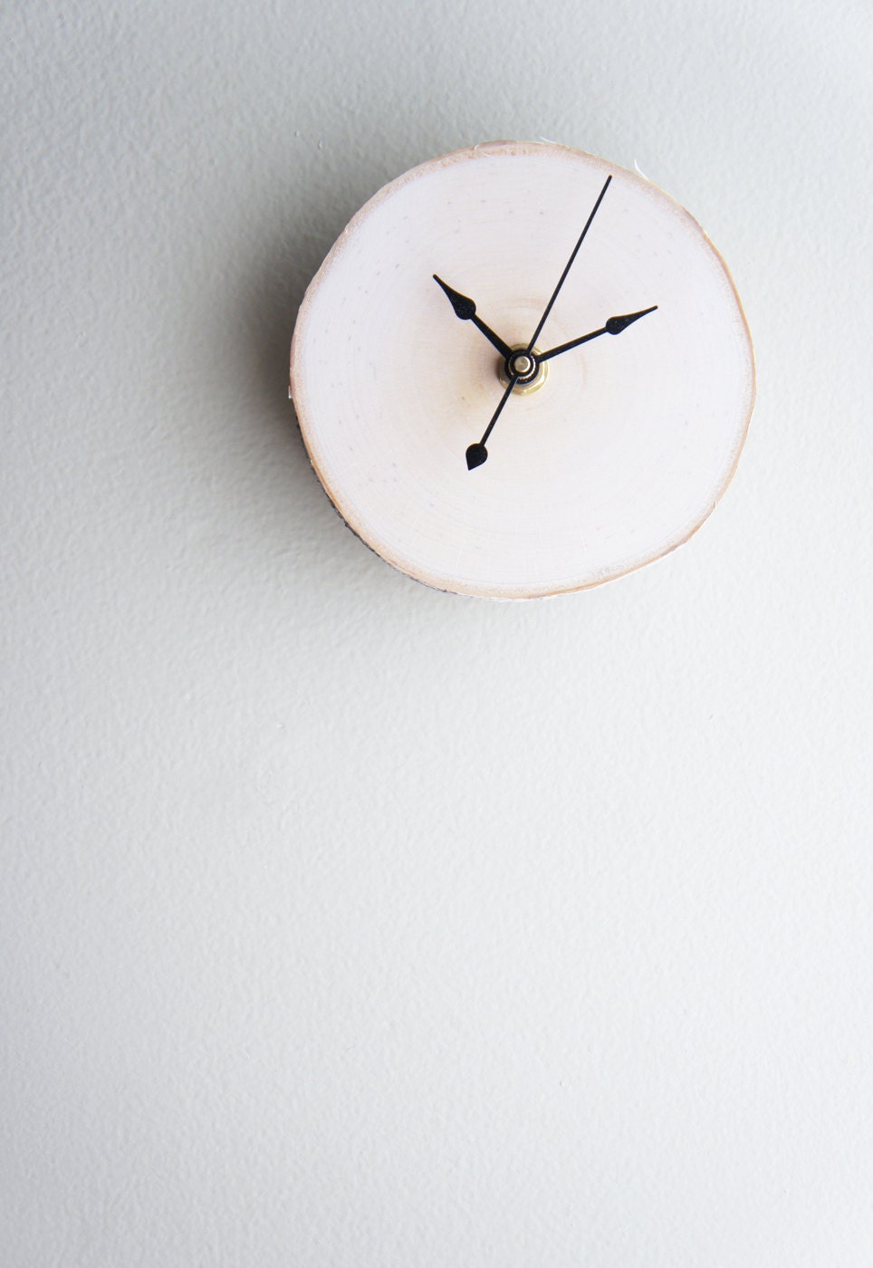 natural white birch forest wall clock - unwind and relax