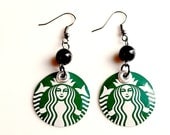 Starbucks Earrings Metal Recycled Soda Can Jewelry Women Jewelry Women Gift Eco Friendly Handmade Coffee - E50