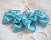 Set of 2  Hair Bow Pins in Turquoise Bobby Pins Bridesmaid gifts Bridesmaids accessories