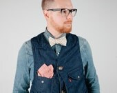 Bow Tie/Bowtie Ivory & Brown Good Luck Horseshoe