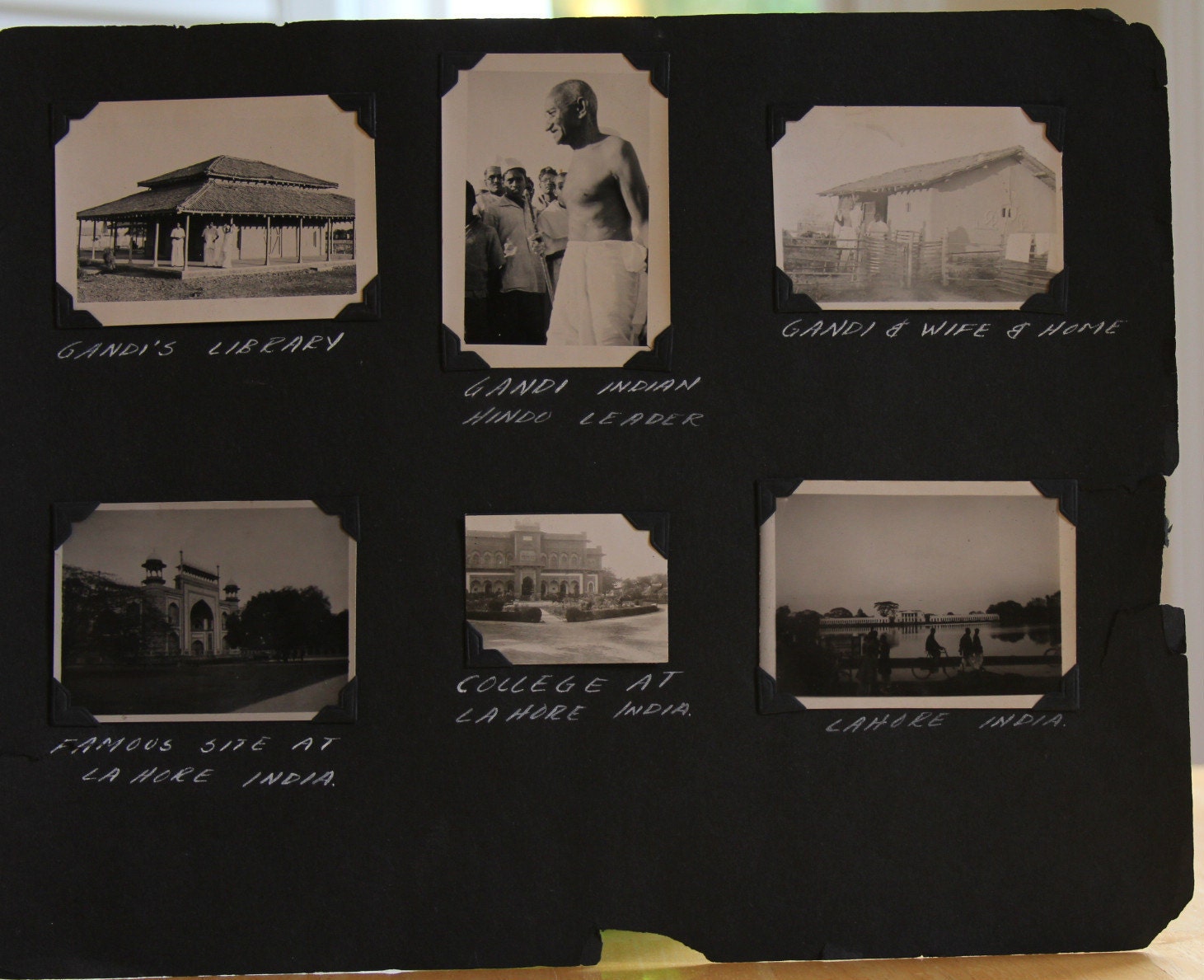 Historic WWII Photo Album / Bomber Plane Nose Art / China & India Plus Rare GANDHI Pics