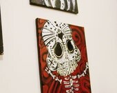 Crimson Bones Acrylic on Canvas Original Painting by Atropine Steele