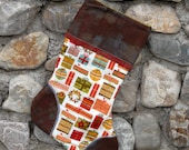 Personalized Handmade Christmas Stocking from the Traditional Collection by Yards and Yards
