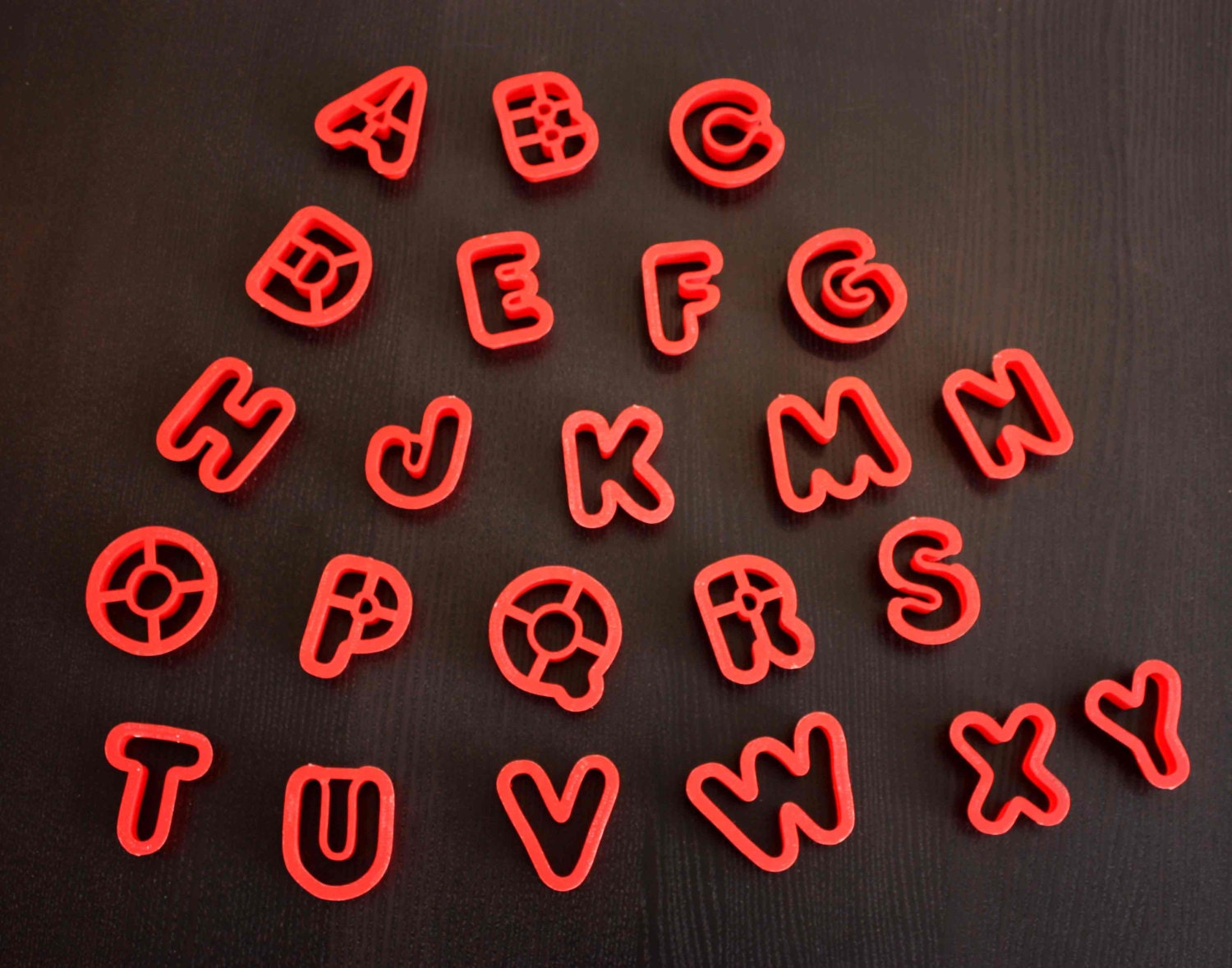 Plastic Alphabet Cookie Cutters