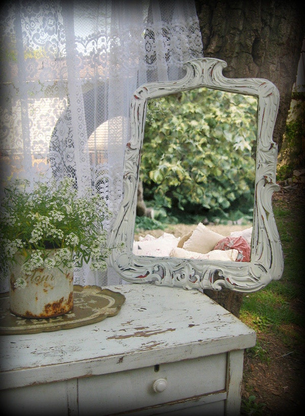 Distressed Mirror Prairie Chic Shabby Chic