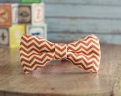 orange chevron bow tie for newborn/toddler/child : The Walter