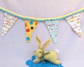 Whimsy Spring Bunting Flag Fabric Banner
