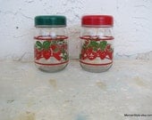 Strawberry Canisters Pair