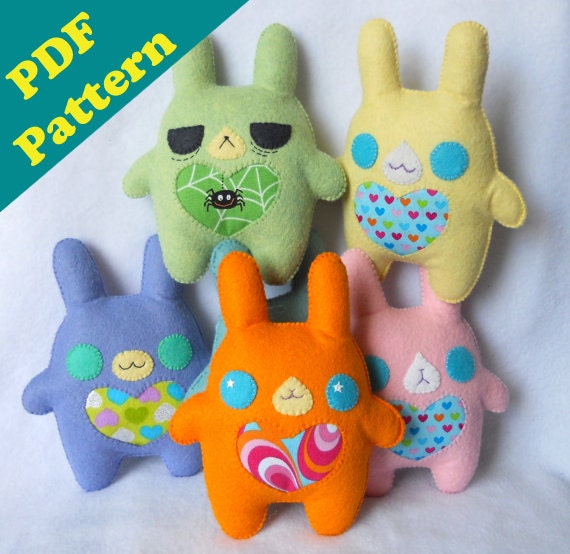 PDF PATTERN -  Chubby Bunny Pattern by Michelle Coffee (Digital Download)