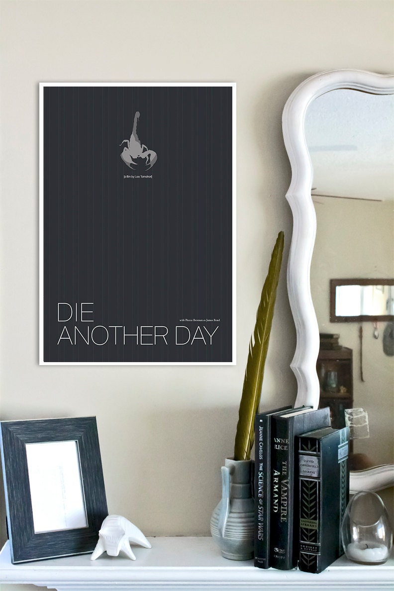 James Bond inspired Spy Film Print - 13x19 The Die Another Day Movie Poster