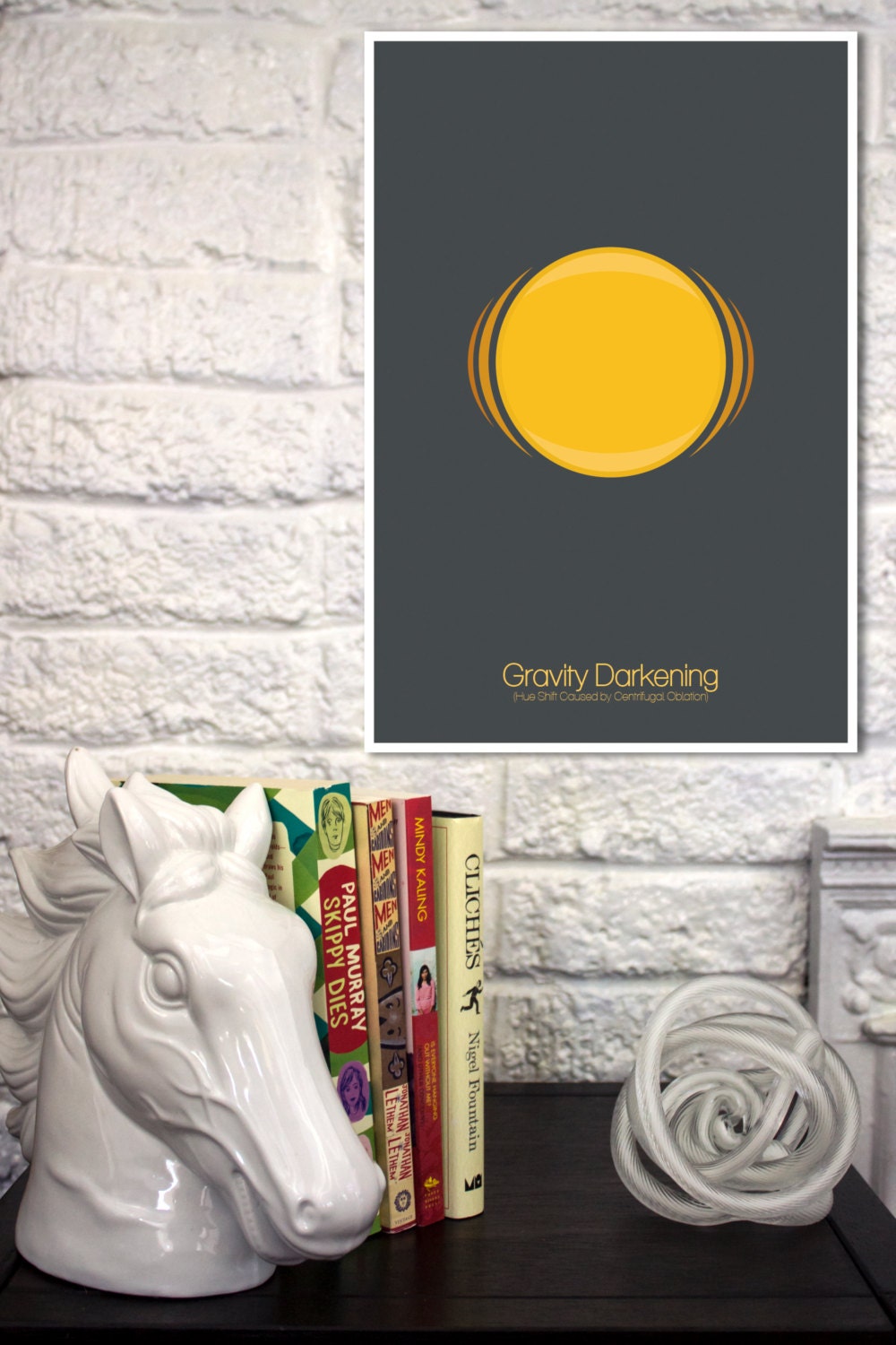Cosmic Phenomenon Series // Gravity Darkening // 13x19 Minimalist Science Poster
