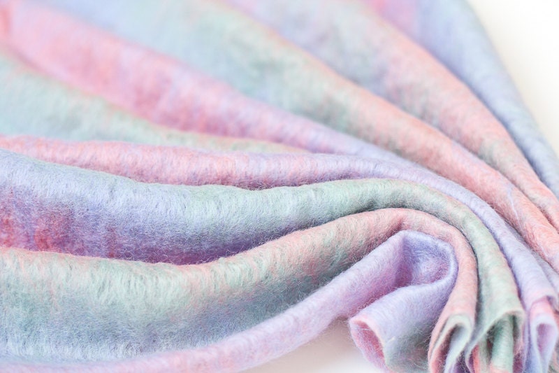 Infinity Scarf Pastel Versatile Felt Cowl Loop Colorful Circle Scarf  Candy Lilac Lavender Teal Salmon rusteam