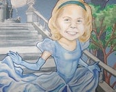 Cinderella Custom Portrait Disney Princess Personalized Artwork