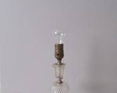 clear glass hobnail dresser lamp // pretty shabby chic cottage decor
