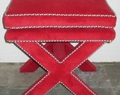 Custom Upholstered X-Bench - Design Your Own With ANY Fabric