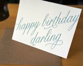 Happy Birthday Darling Letterpress Card