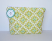 Cosmetic Bag - Hopscotch in Lime