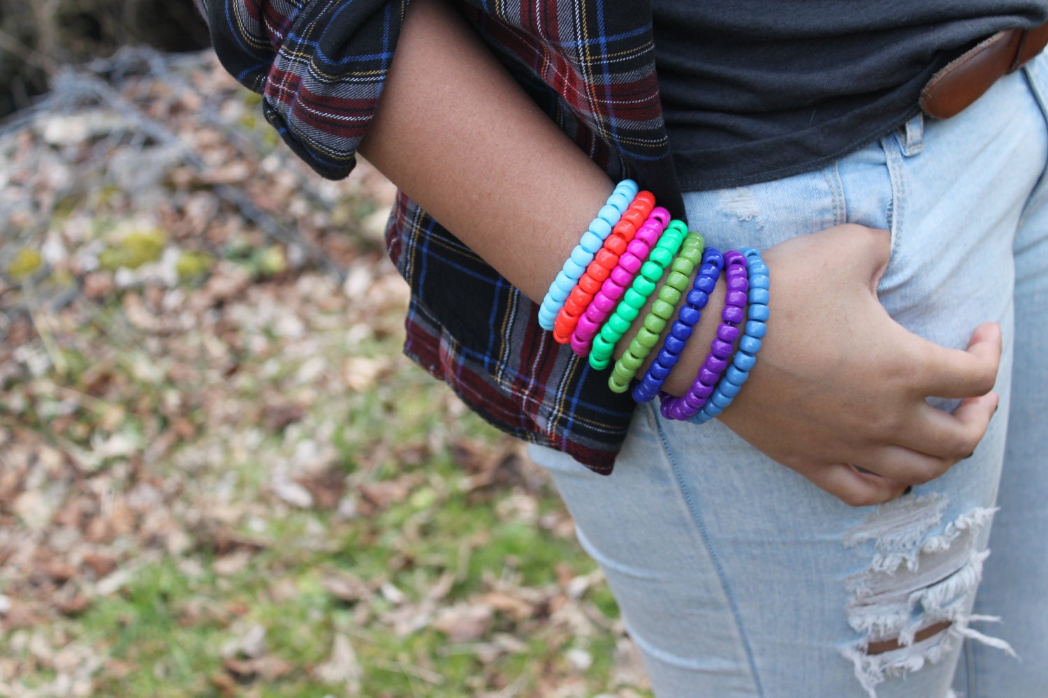 Kawaii Raver, Party Scene  Pony Bead Stretch 8 Bracelets By: tranquilityy